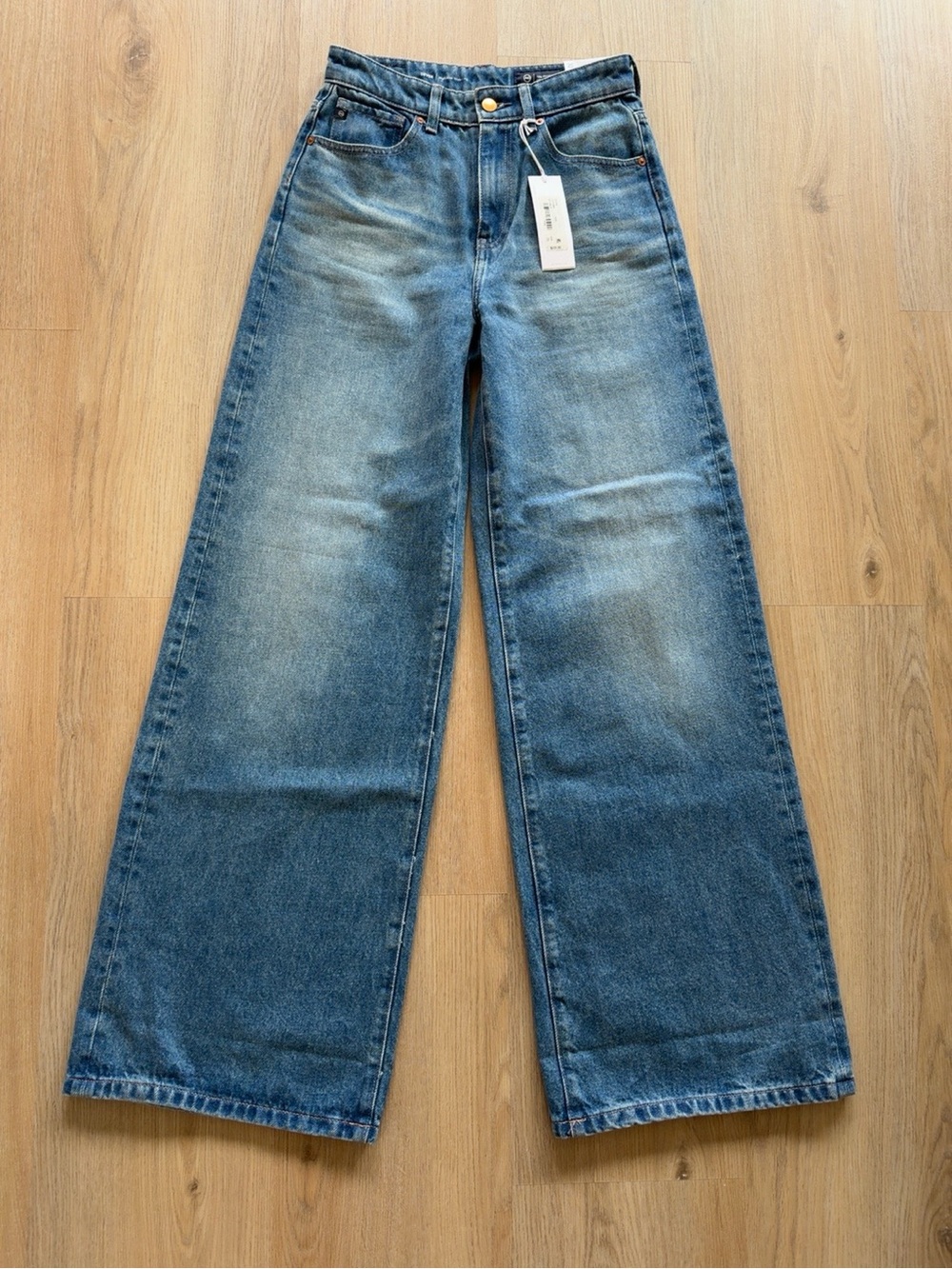 Ag Adriano Goldschmied Deven Wide Leg Jeans in Republic Wash